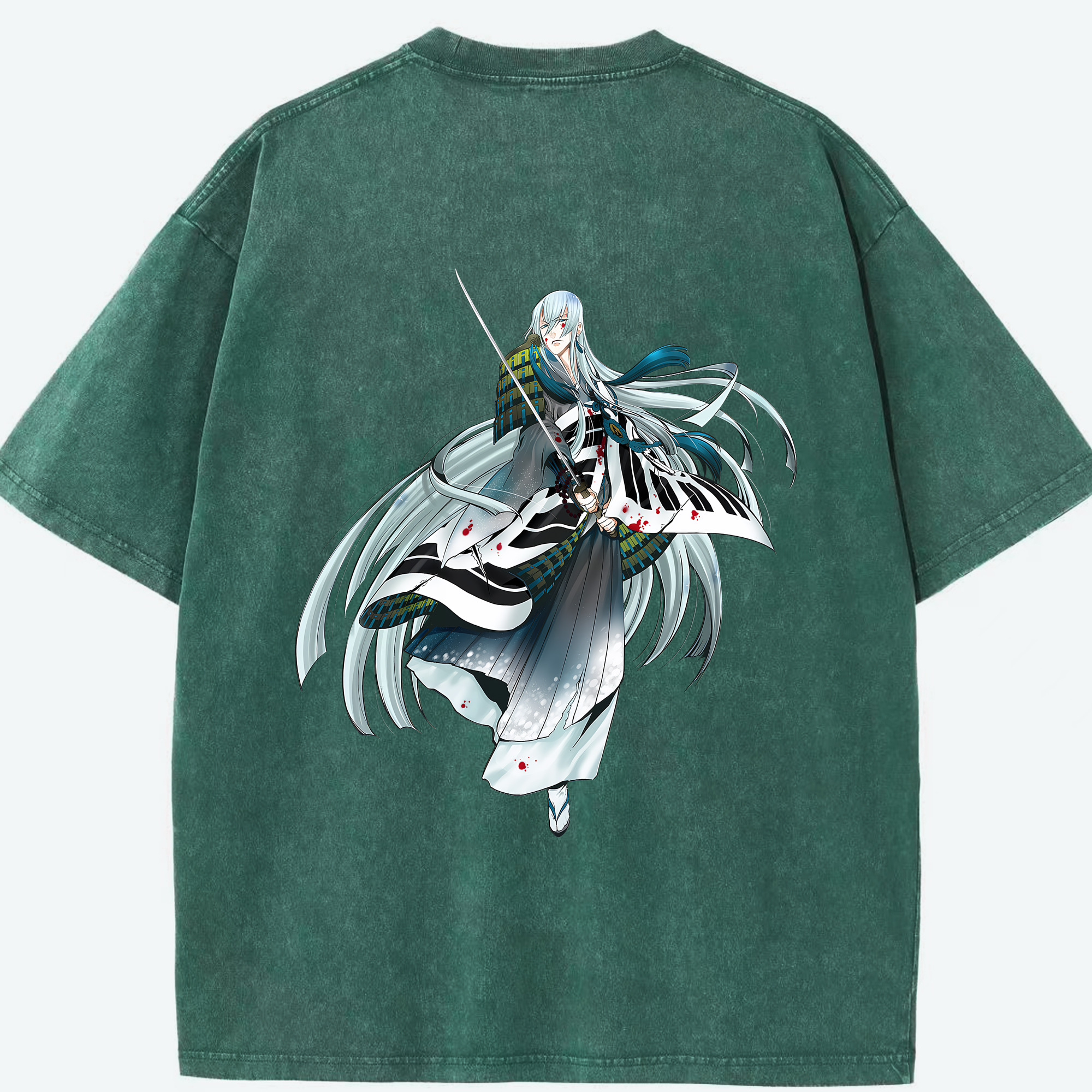 （画像用） 刀剣乱舞 Touken Ranbu 綿100% ヴィンテージ風 半袖Tシャツ（背面プリント）